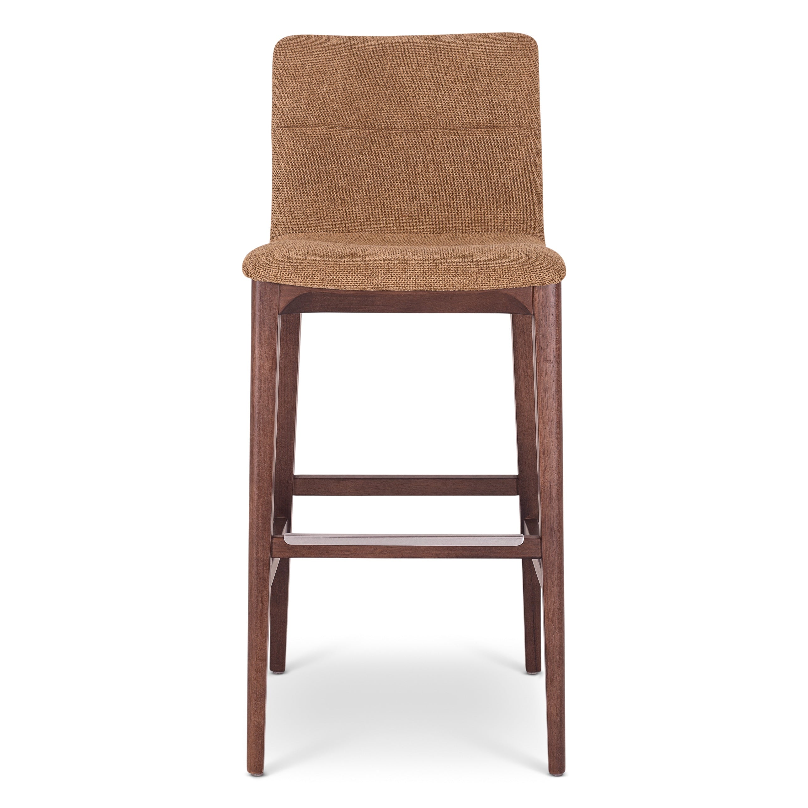 Modern Brazilian - Godan Stool - Bar Height - Jackpot Terracotta Seat - Nogal Frame by Urbia