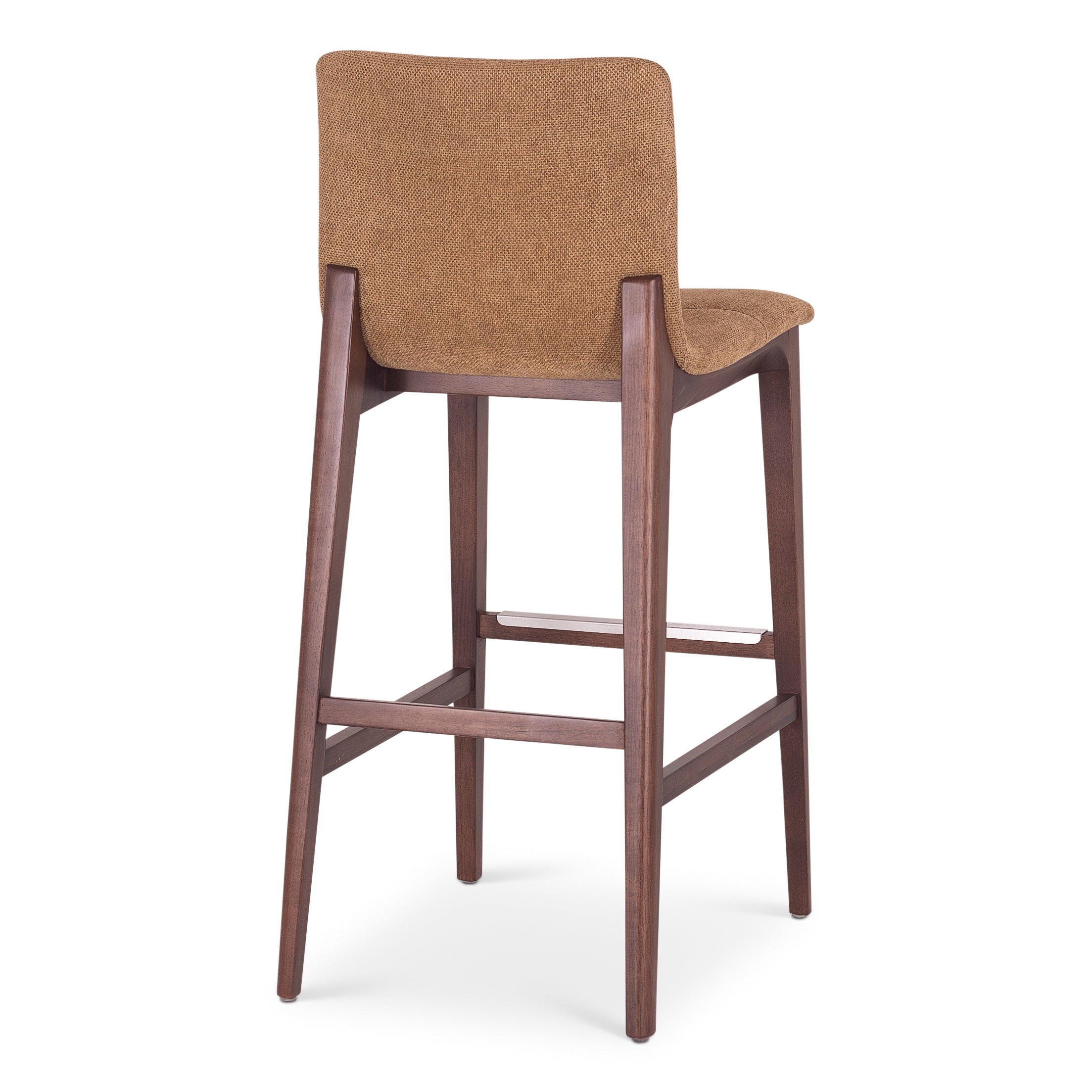 Modern Brazilian - Godan Stool - Bar Height - Jackpot Terracotta Seat - Nogal Frame by Urbia