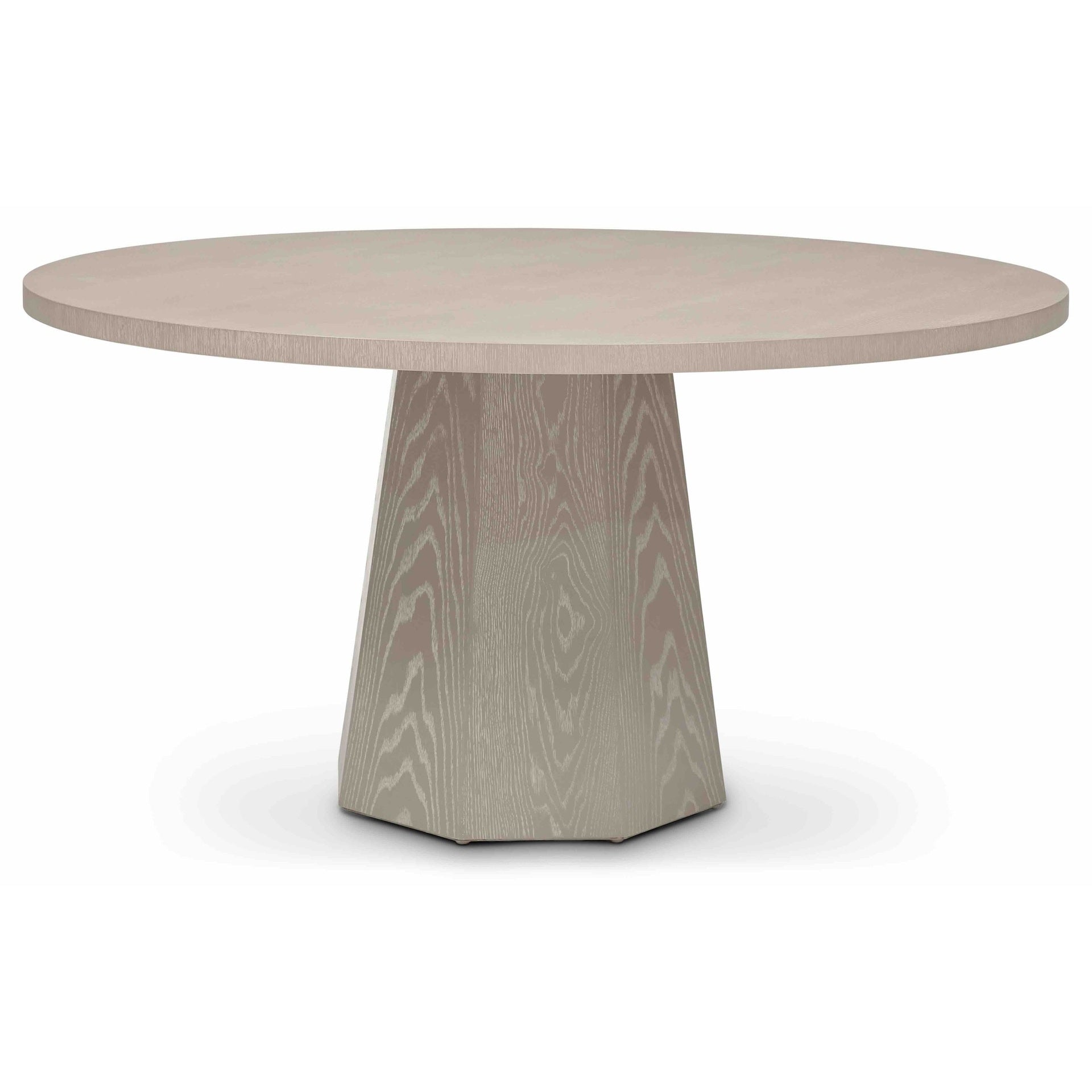 Kaia Putty Grey Round Dining Table by Urbia