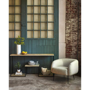 Sepli White Boucle Accent Chair by Urbia