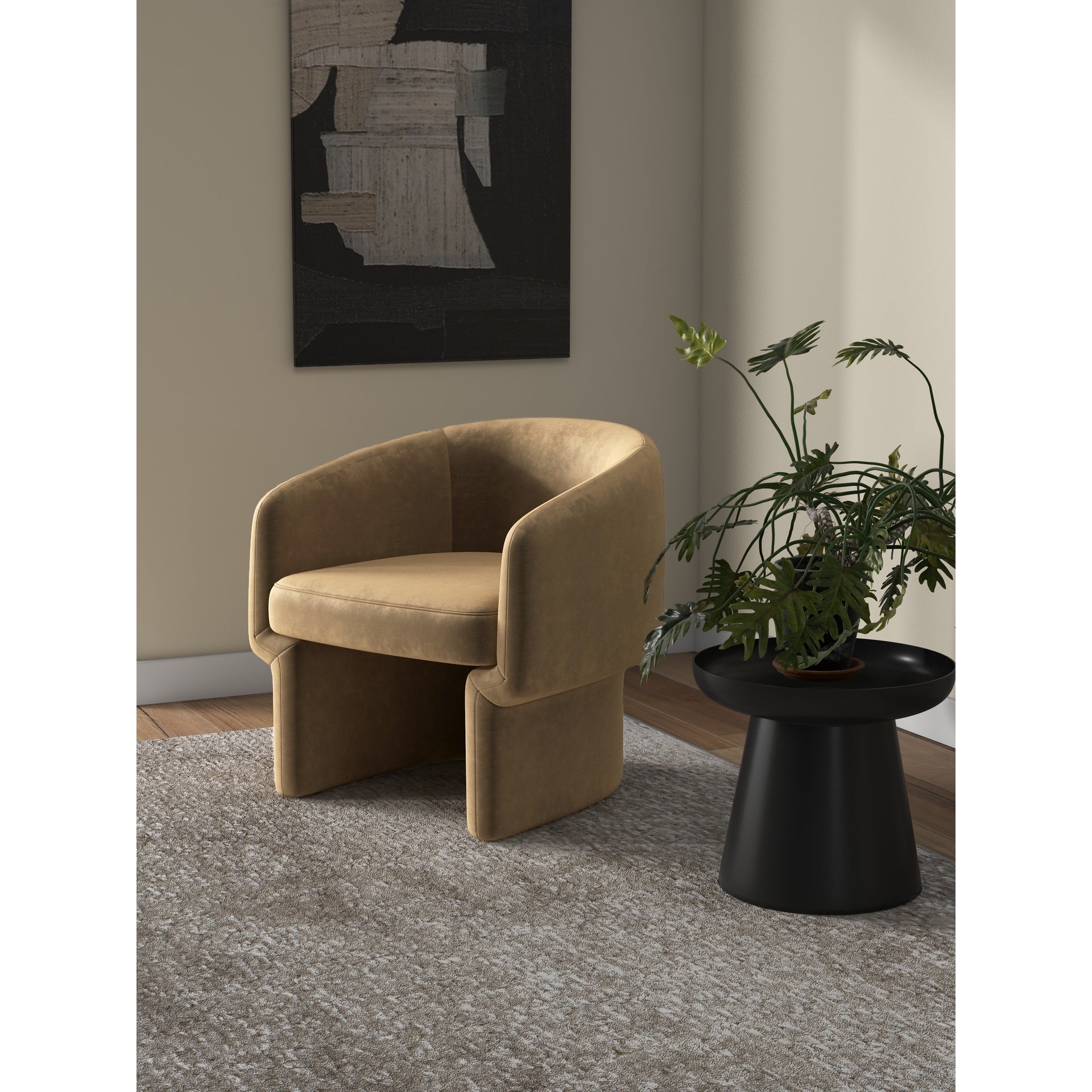 Jessie White Boucle Accent Chair by Urbia