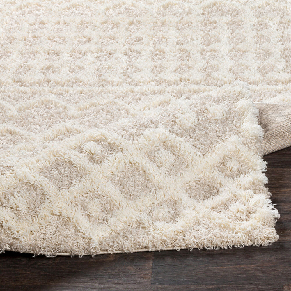 Urban Shag Cream/Light Beige Machine Woven Rug USG-2303 - fold