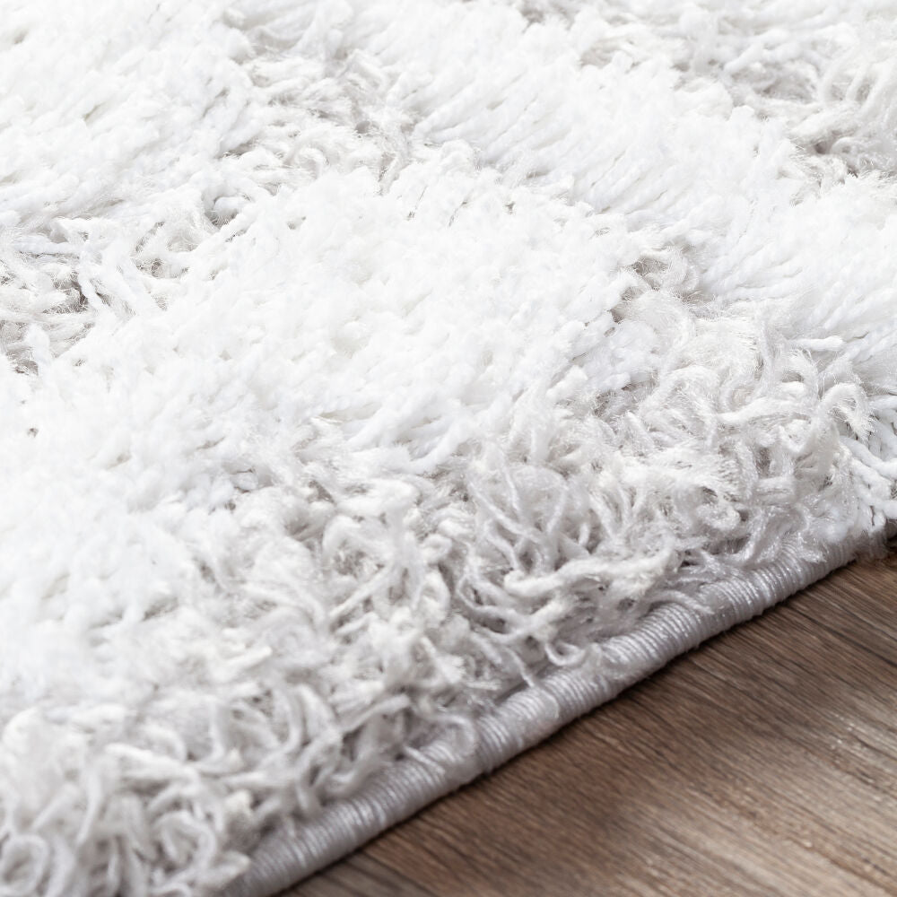 Urban Shag Light Gray/White Machine Woven Rug - texture
