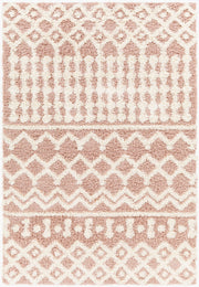 Urban Shag Dusty Pink/White Machine Woven Rug - 5'3" x 7'3"