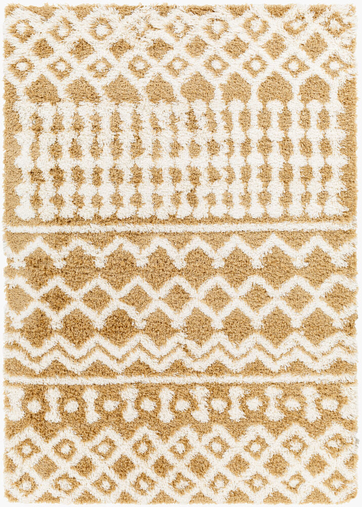 Urban Shag Camel/Ivory Machine Woven Rug - 5'3" x 7'3"