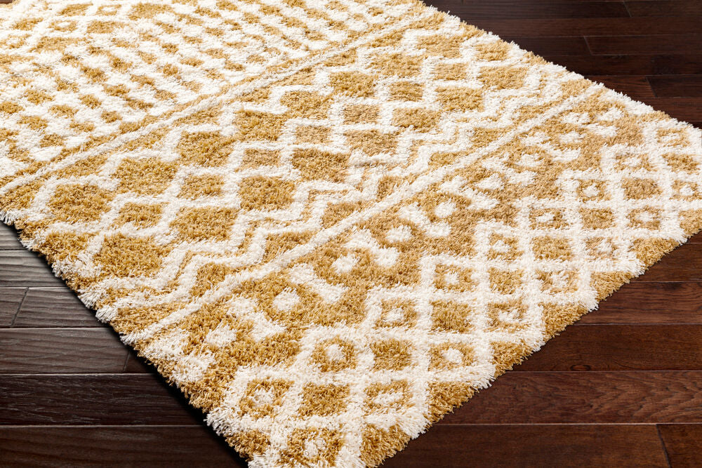 Urban Shag Camel/Ivory Machine Woven Rug - corner