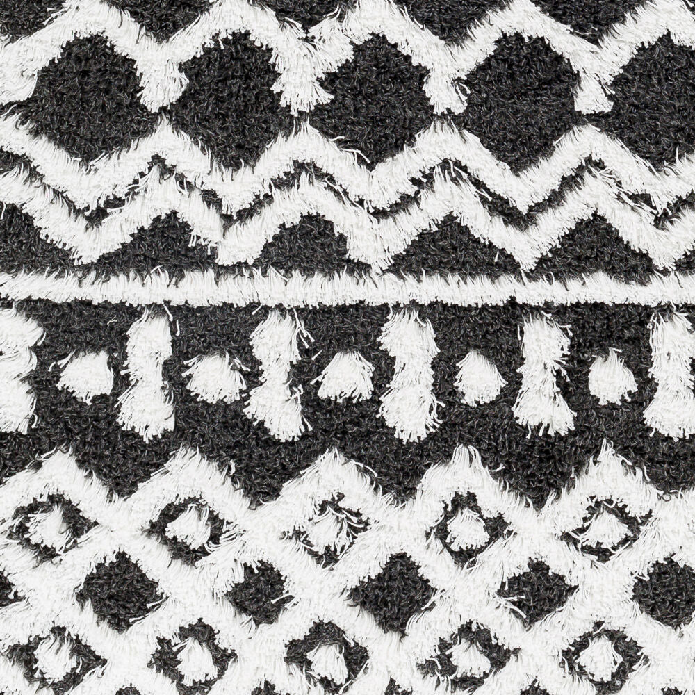 Urban Shag Black/White Machine Woven Rug - swatch