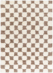 Urban Shag Brown/Cream Machine Woven Rug - 5'3" x 7'3"