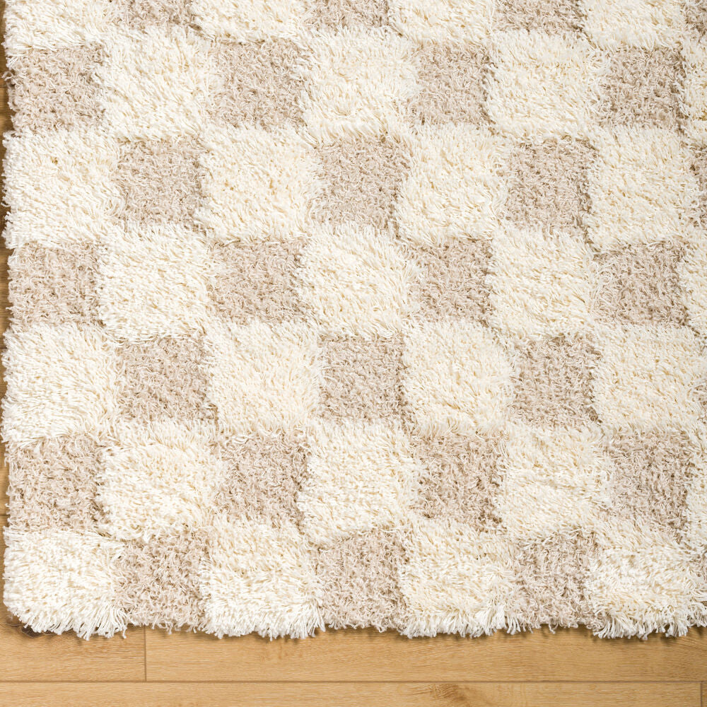 Urban Shag Cream/Light Beige Machine Woven Rug USG-2350 - overhead