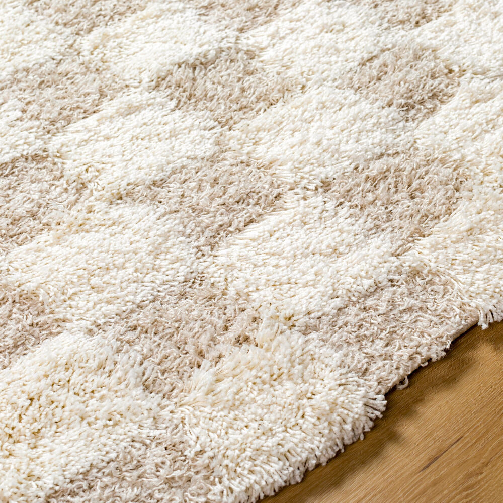 Urban Shag Cream/Light Beige Machine Woven Rug USG-2350 - texture