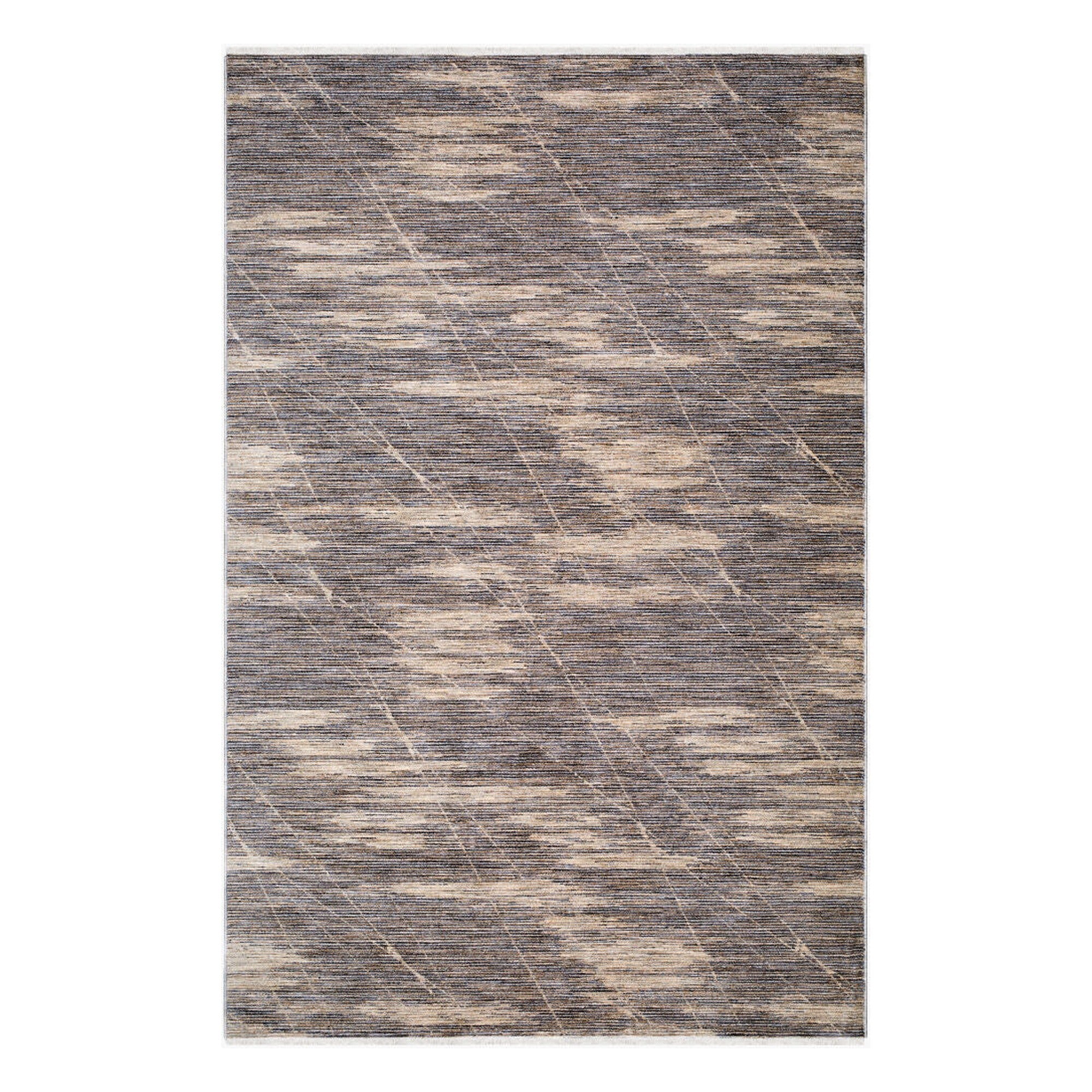 Usonia Brown/White Machine Woven Rug USO-2300 - 3'2" x 10'