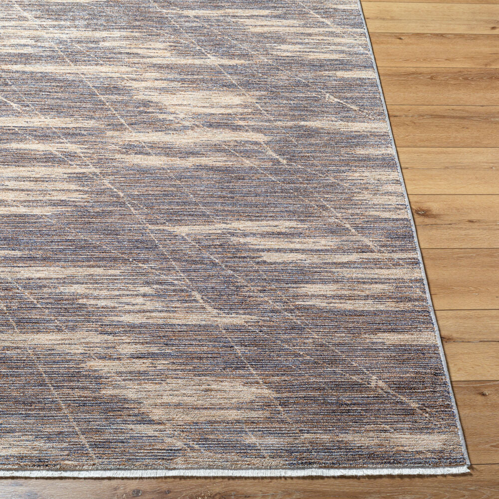 Usonia Brown/White Machine Woven Rug USO-2300 - front