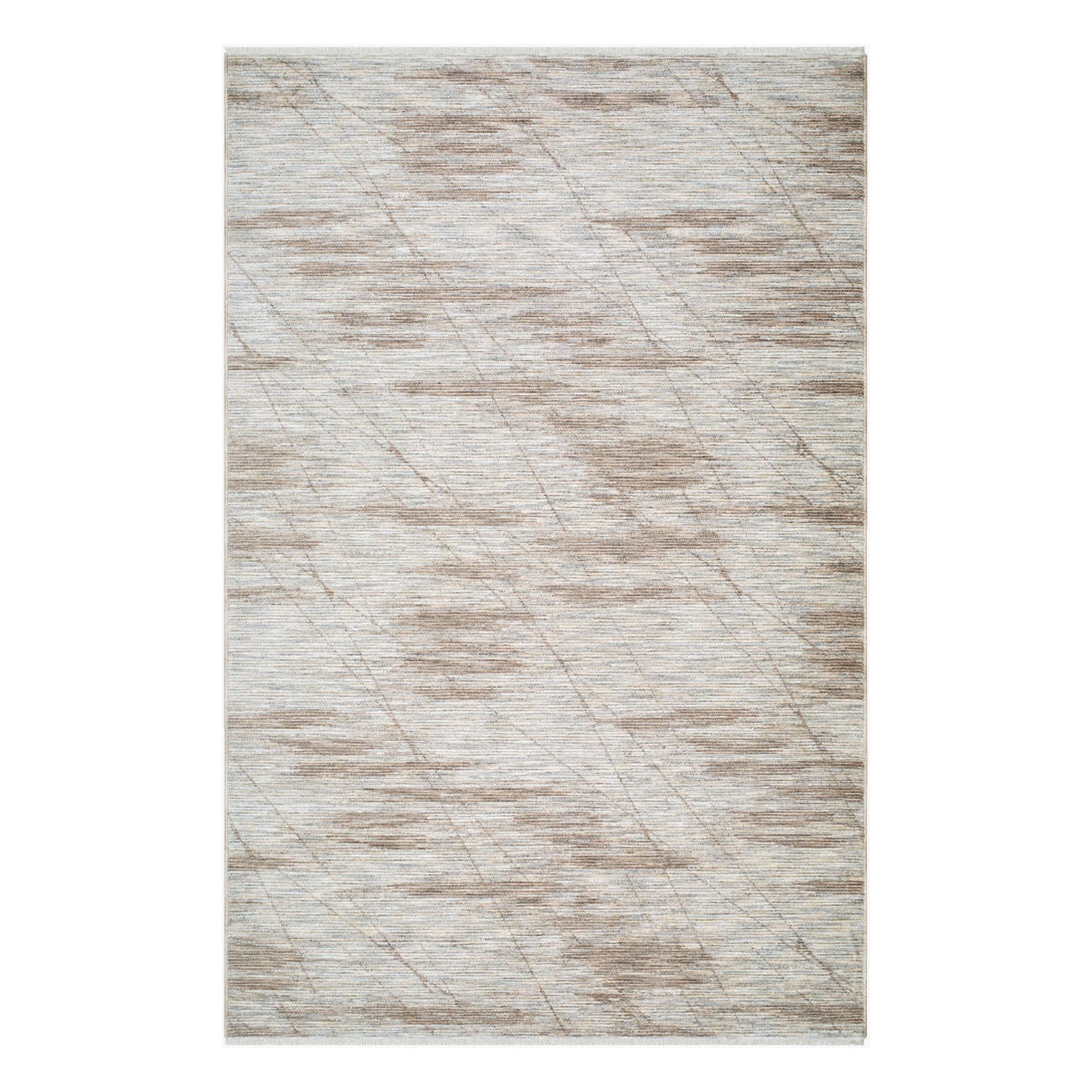 Usonia Brown/White Machine Woven Rug USO-2301 - 3'2" x 10'