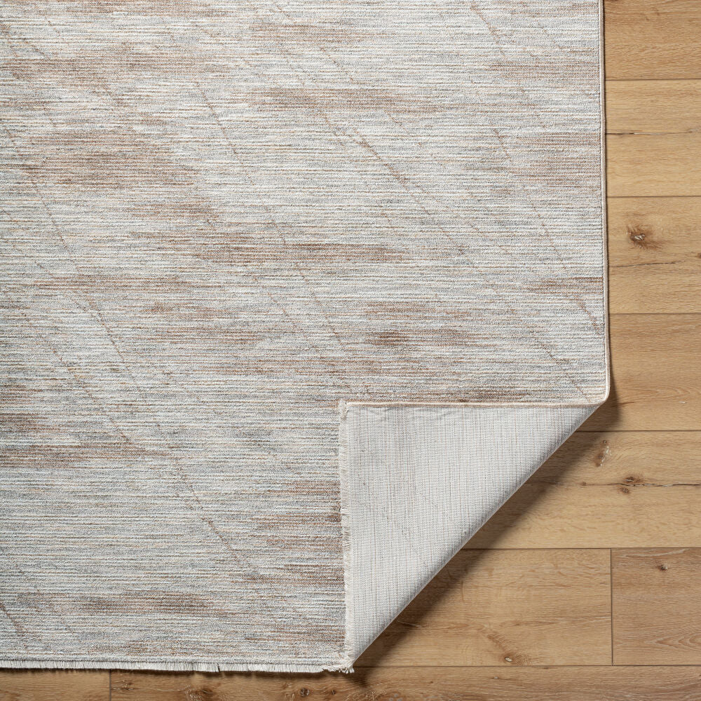 Usonia Brown/White Machine Woven Rug USO-2301 - fold