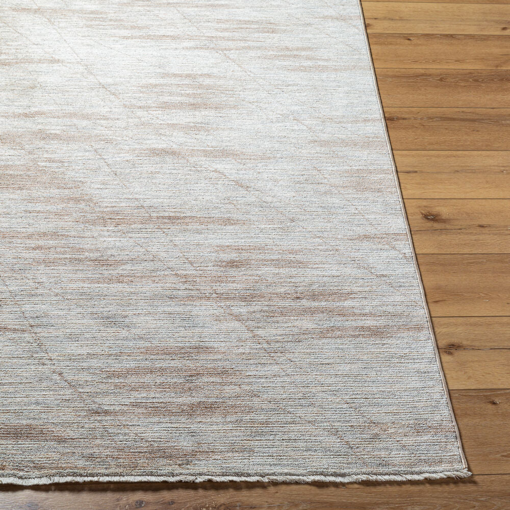 Usonia Brown/White Machine Woven Rug USO-2301 - front