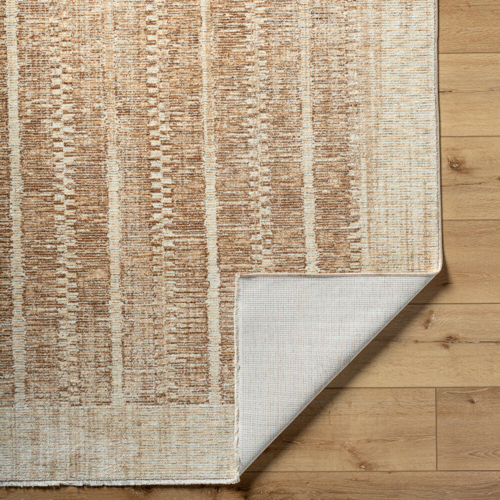 Usonia Brown/White Machine Woven Rug USO-2302 - fold