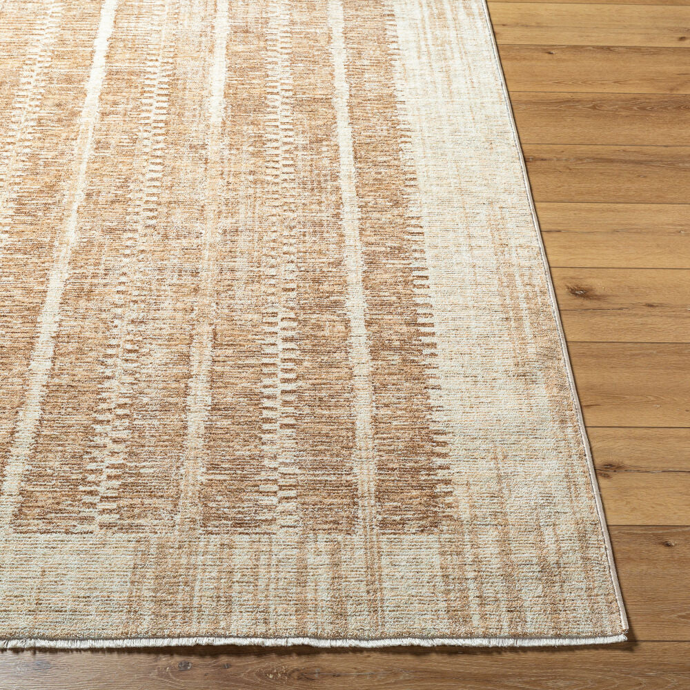 Usonia Brown/White Machine Woven Rug USO-2302 - front