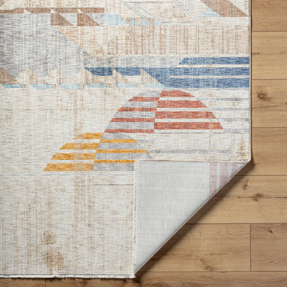 Usonia Brown/White Machine Woven Rug USO-2303 - fold