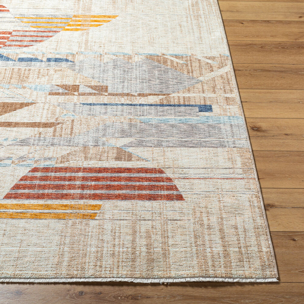 Usonia Brown/White Machine Woven Rug USO-2303 - front