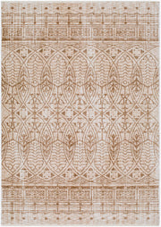 Usonia Brown/White Machine Woven Rug USO-2305 - 3'2" x 10'