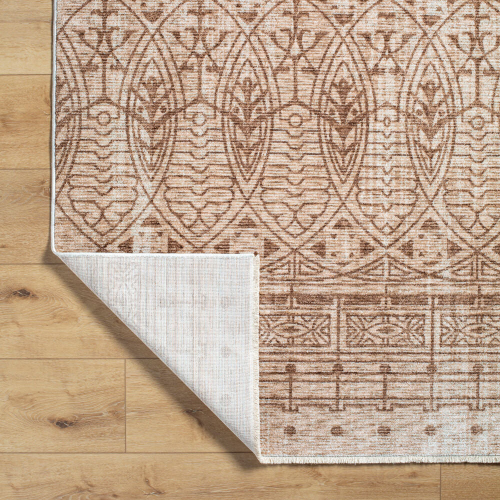 Usonia Brown/White Machine Woven Rug USO-2305 - fold