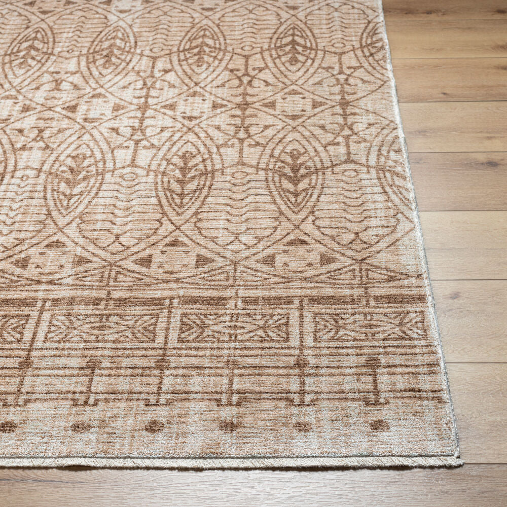 Usonia Brown/White Machine Woven Rug USO-2305 - front