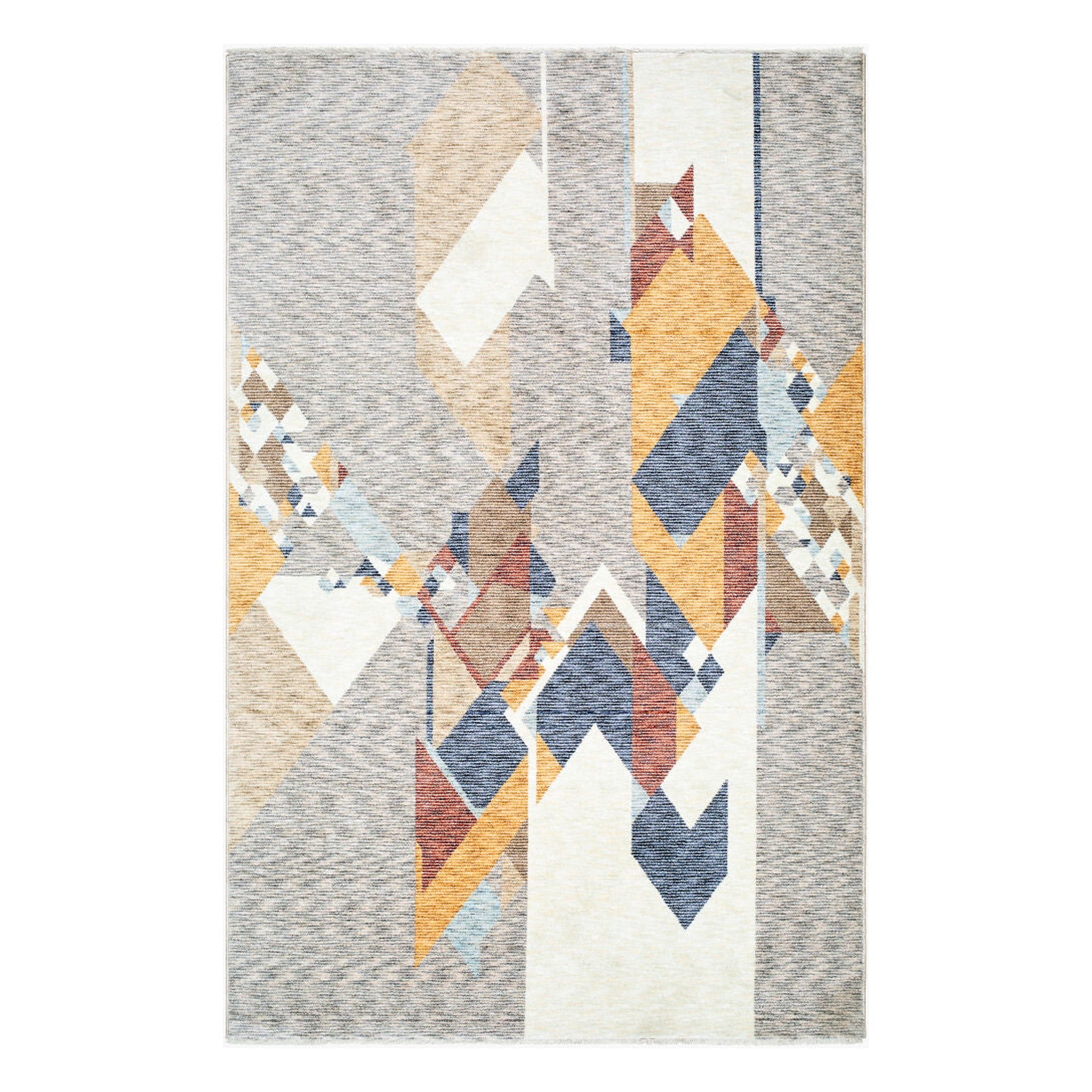 Usonia Brown/White Machine Woven Rug USO-2307 - 3'2" x 10'