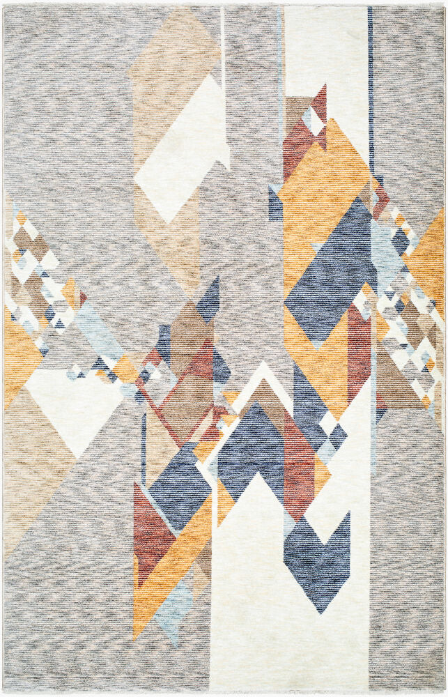 Usonia Brown/White Machine Woven Rug USO-2307 - 3'2" x 10'