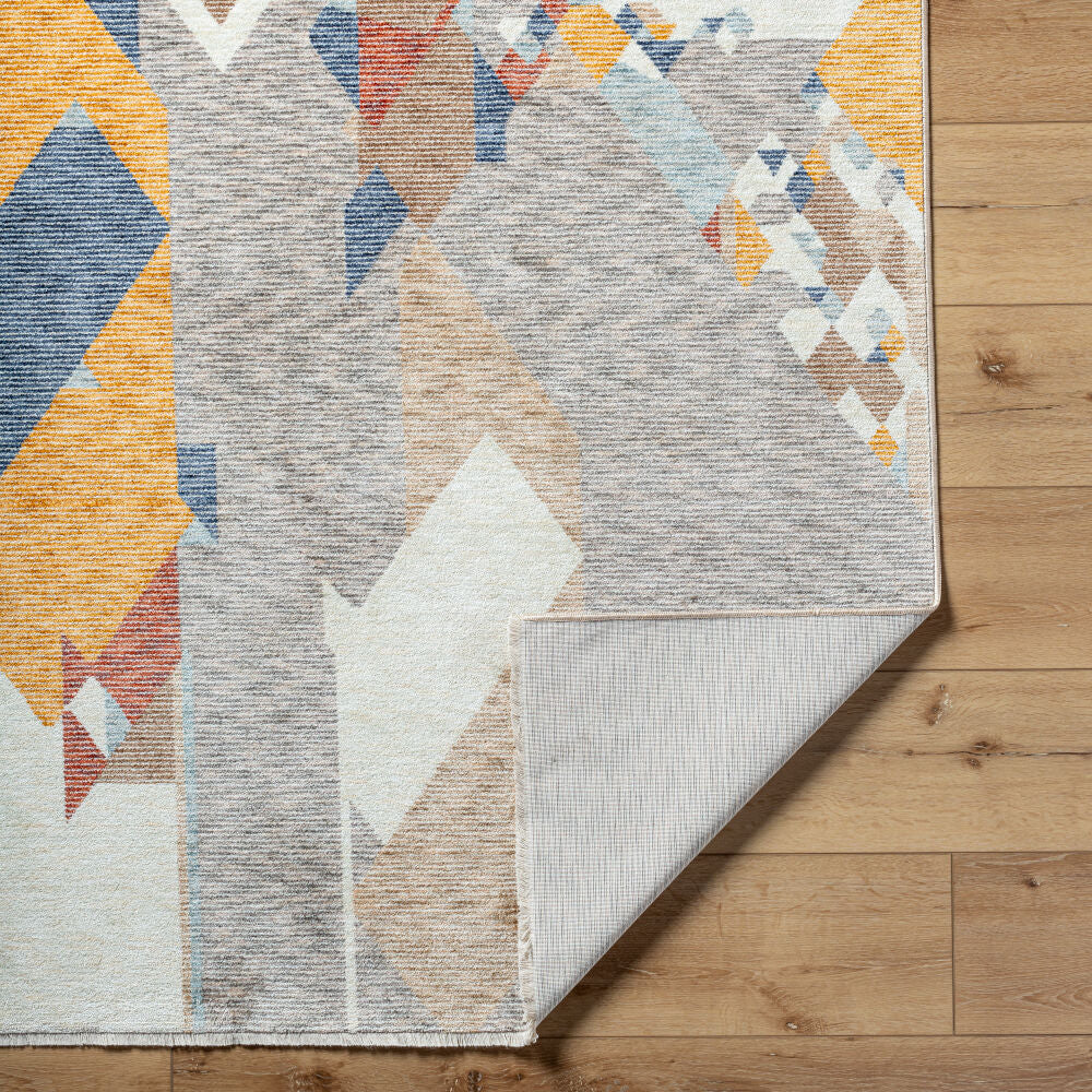 Usonia Brown/White Machine Woven Rug USO-2307 - fold