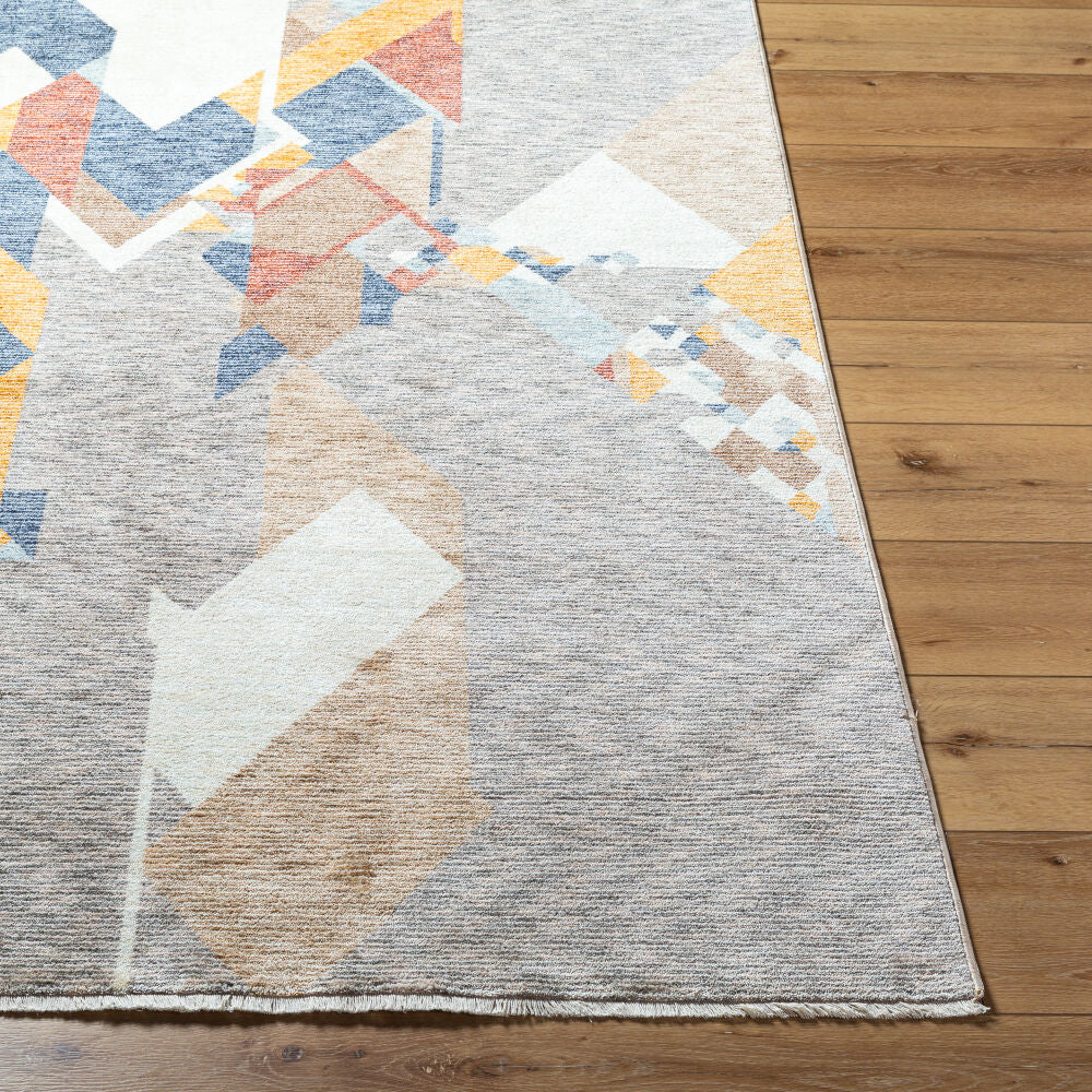 Usonia Brown/White Machine Woven Rug USO-2307 - front