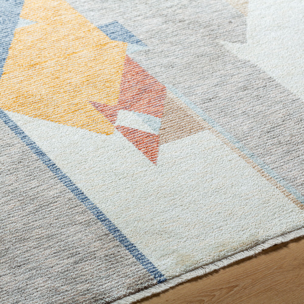 Usonia Brown/White Machine Woven Rug USO-2307 - texture