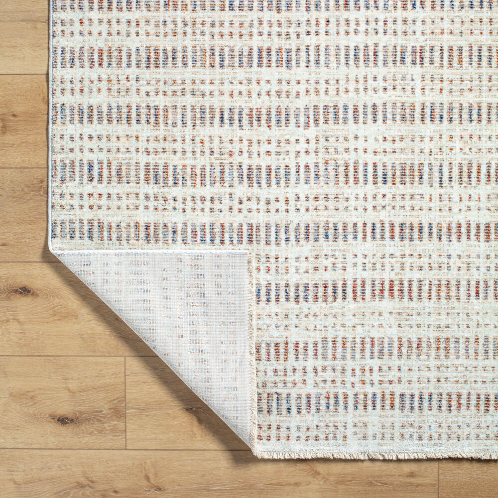 Usonia Brown/White Machine Woven Rug USO-2308 - fold