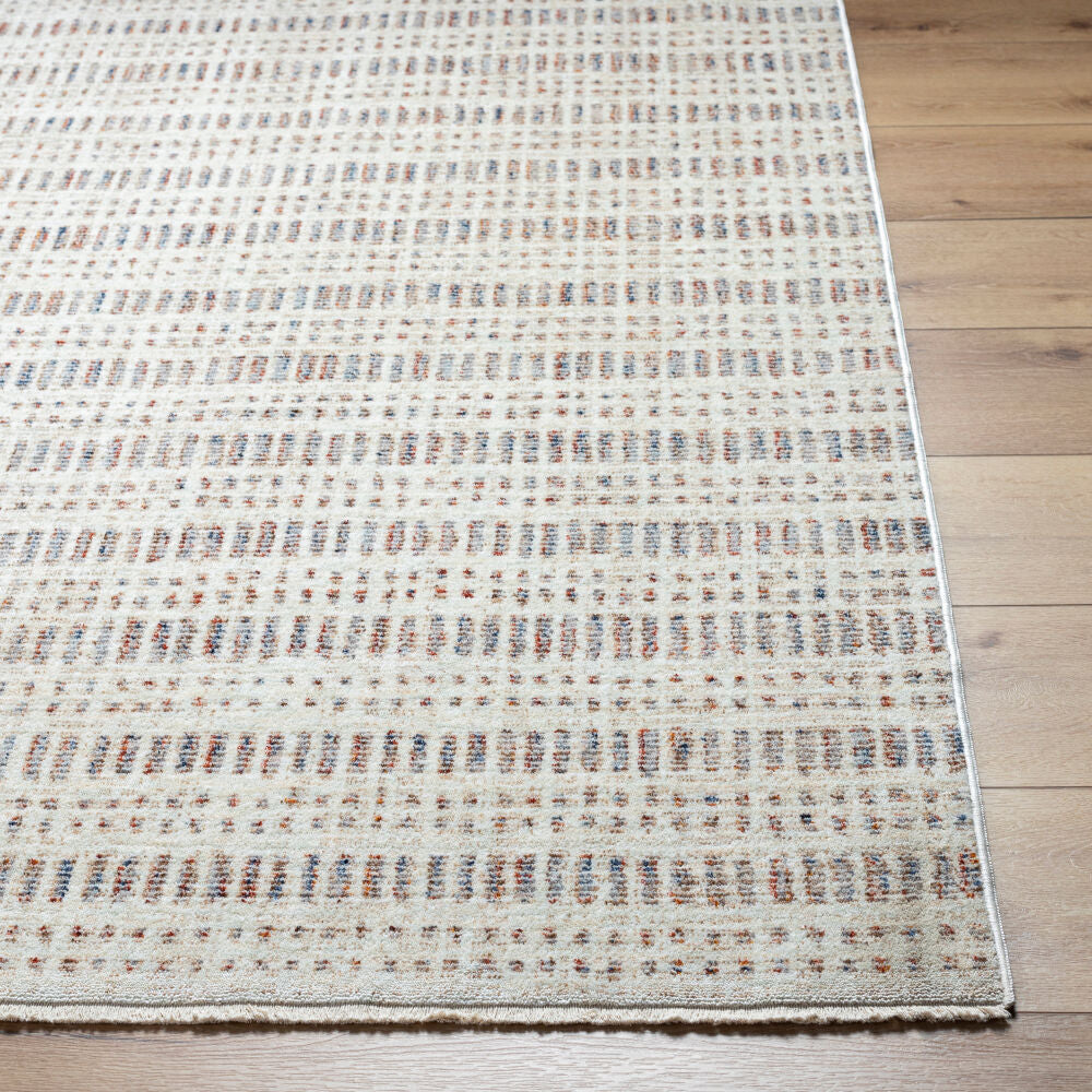 Usonia Brown/White Machine Woven Rug USO-2308 - front