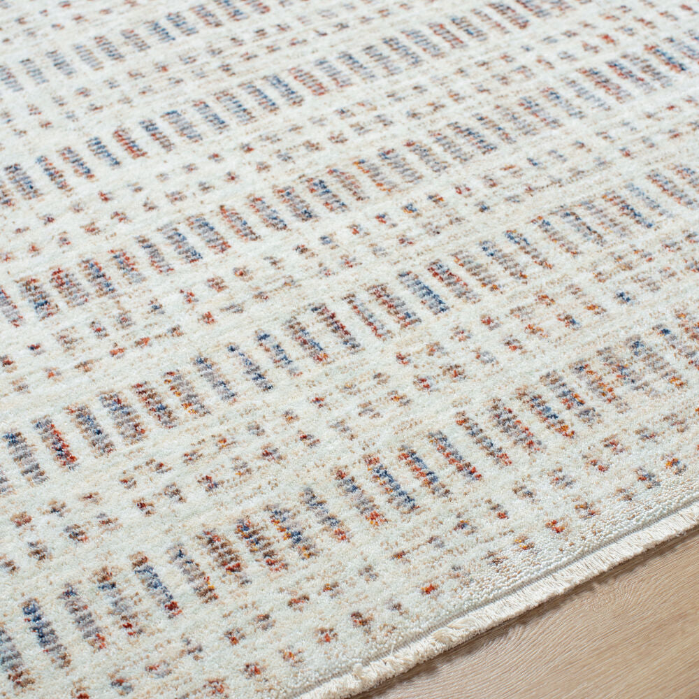 Usonia Brown/White Machine Woven Rug USO-2308 - texture