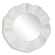 Uttermost Wave Length Round White Mirror