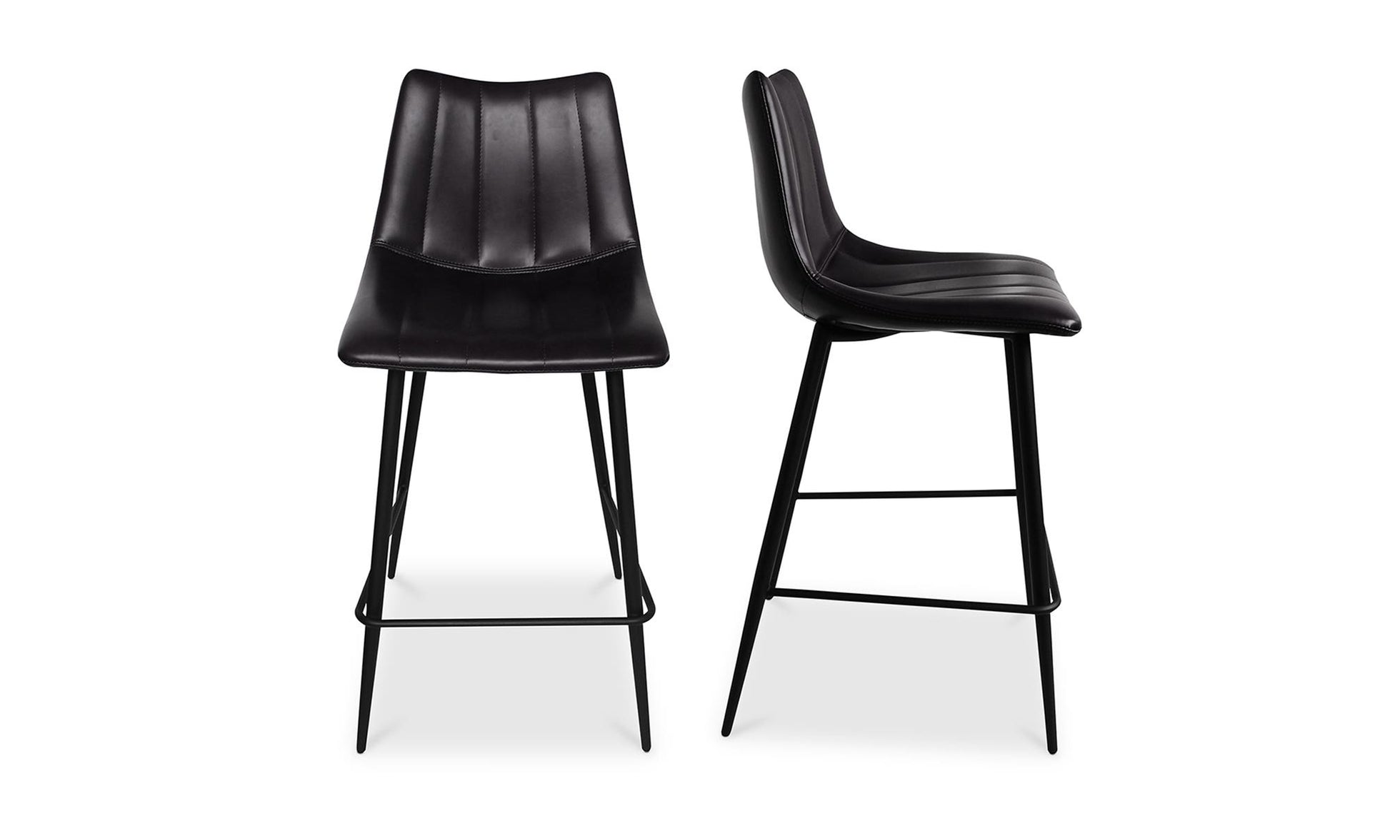 Alibi Counter Stool Matte Black - Set Of Two by Moe's Home Collection - view 15