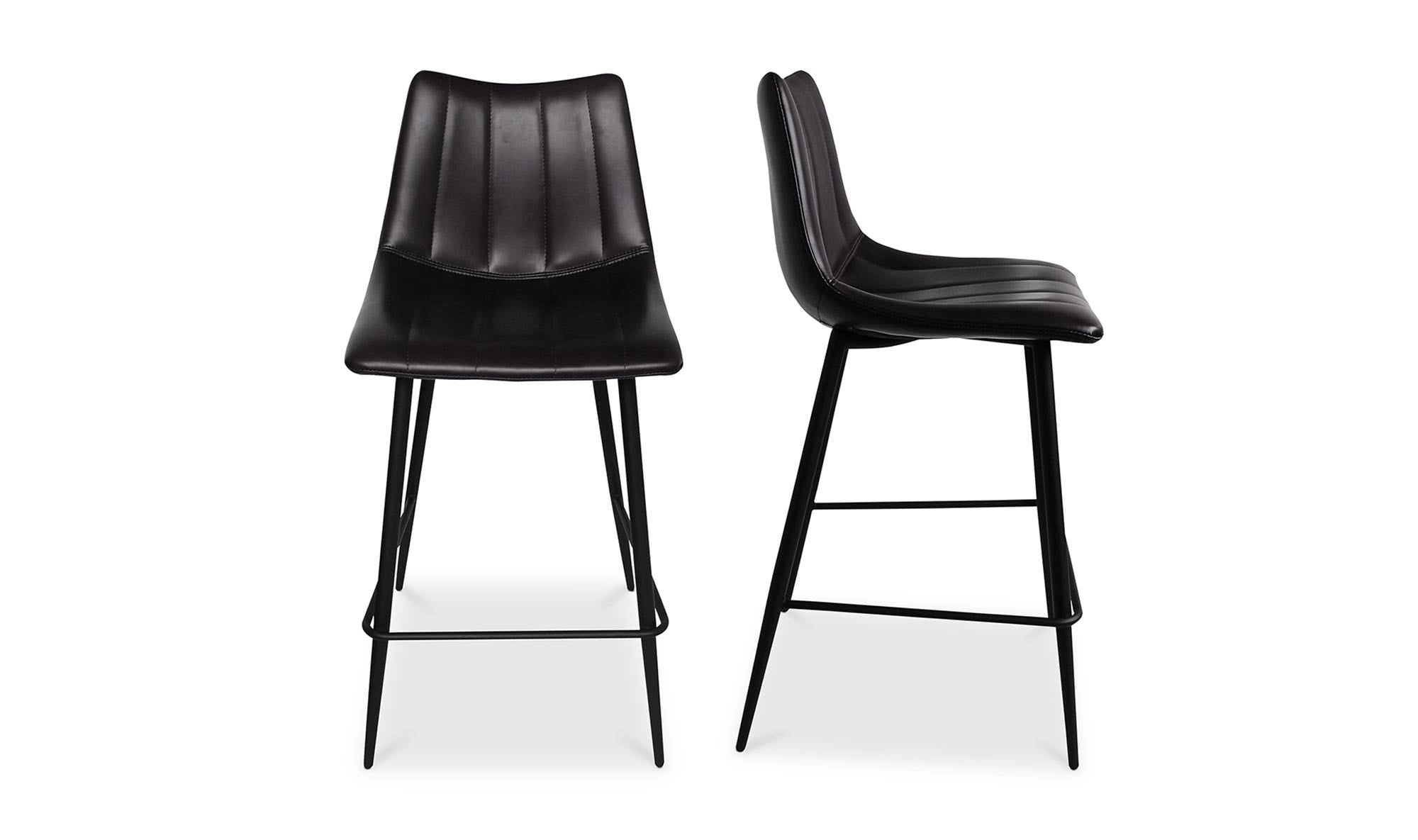 Alibi Counter Stool Matte Black - Set Of Two by Moe's Home Collection - view 15