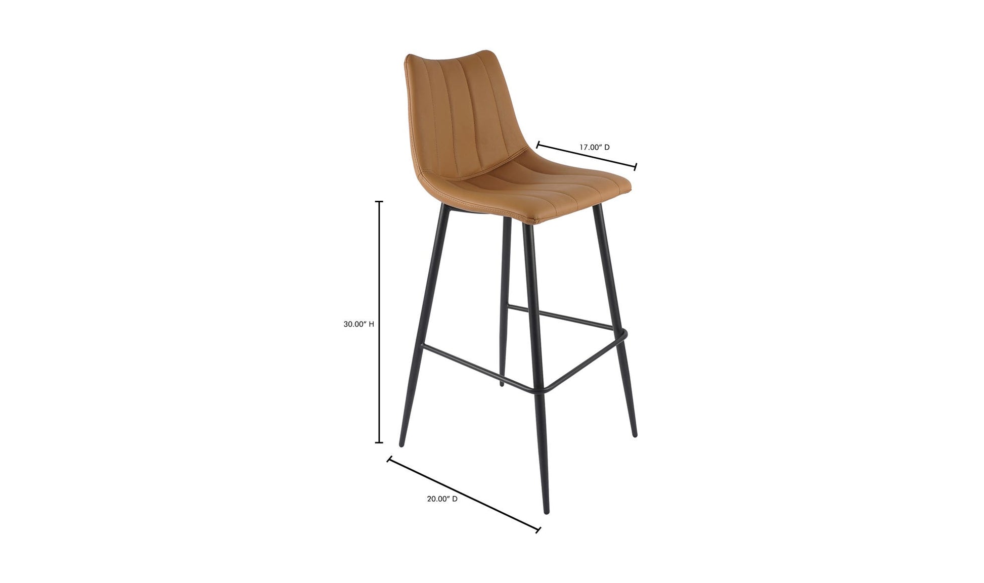 Alibi Bar Stool Tan - Set Of Two by Moe's Home Collection - view 18