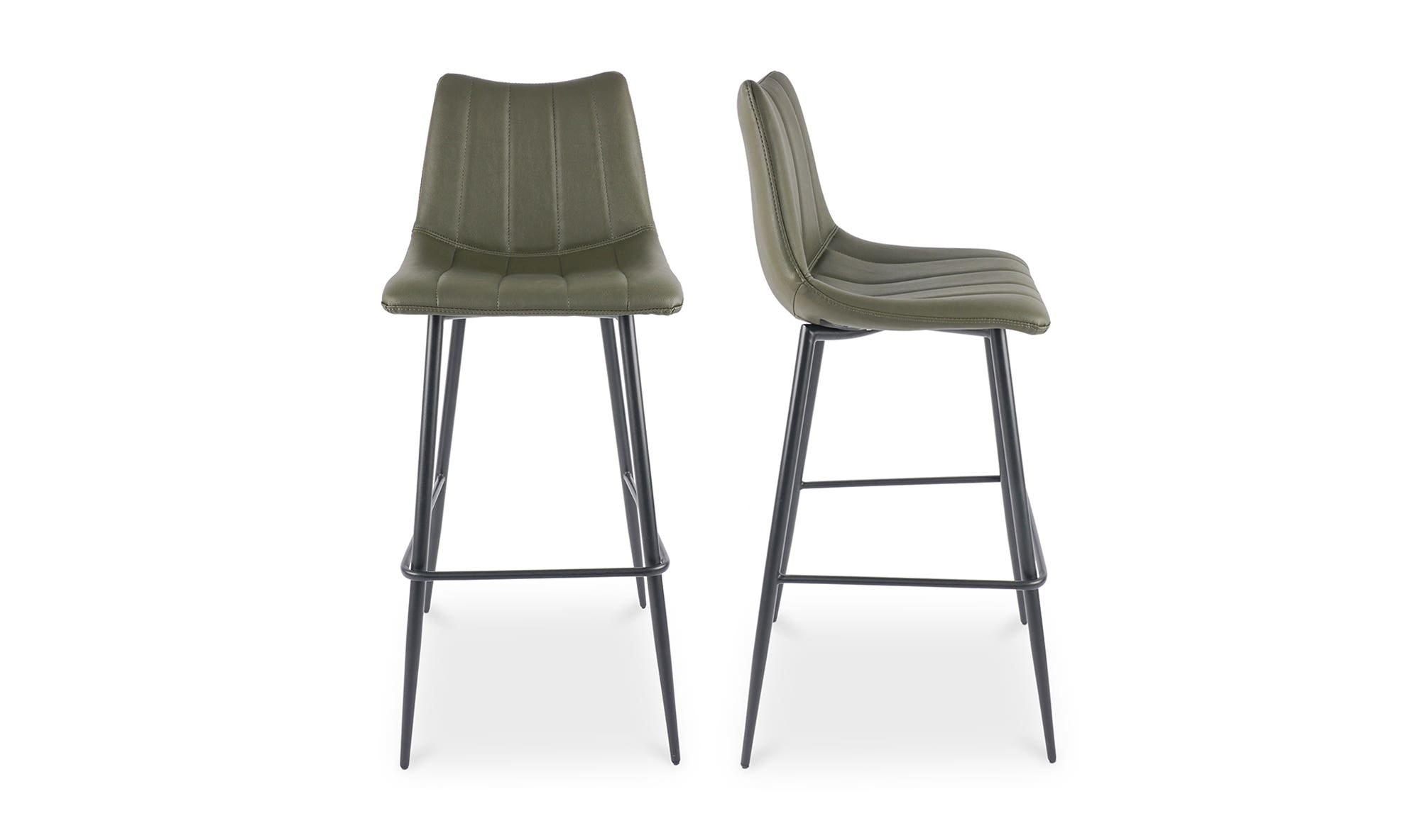 Alibi Bar Stool Dark Green - Set Of Two by Moe's Home Collection - view 11