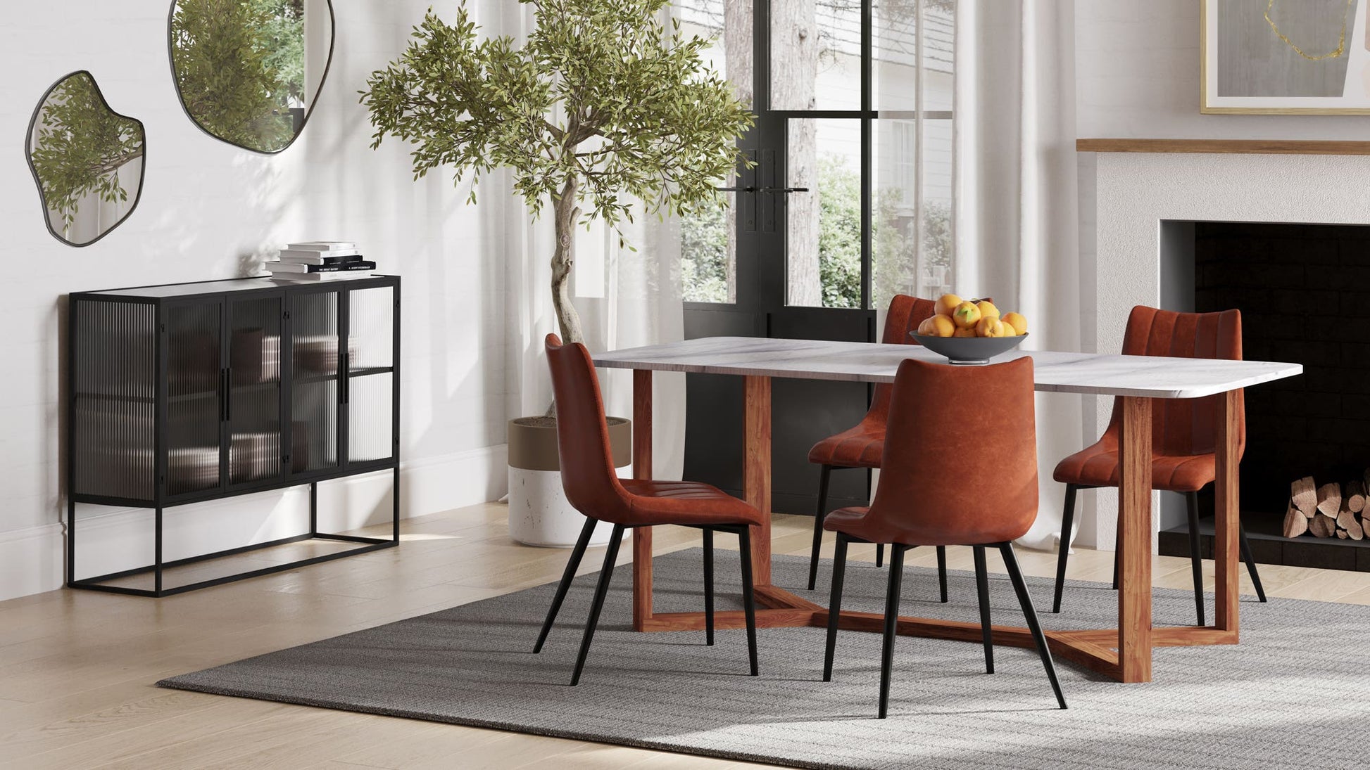 Alibi Dining Chair Brown - Set Of Two by Moe's Home Collection - view 13