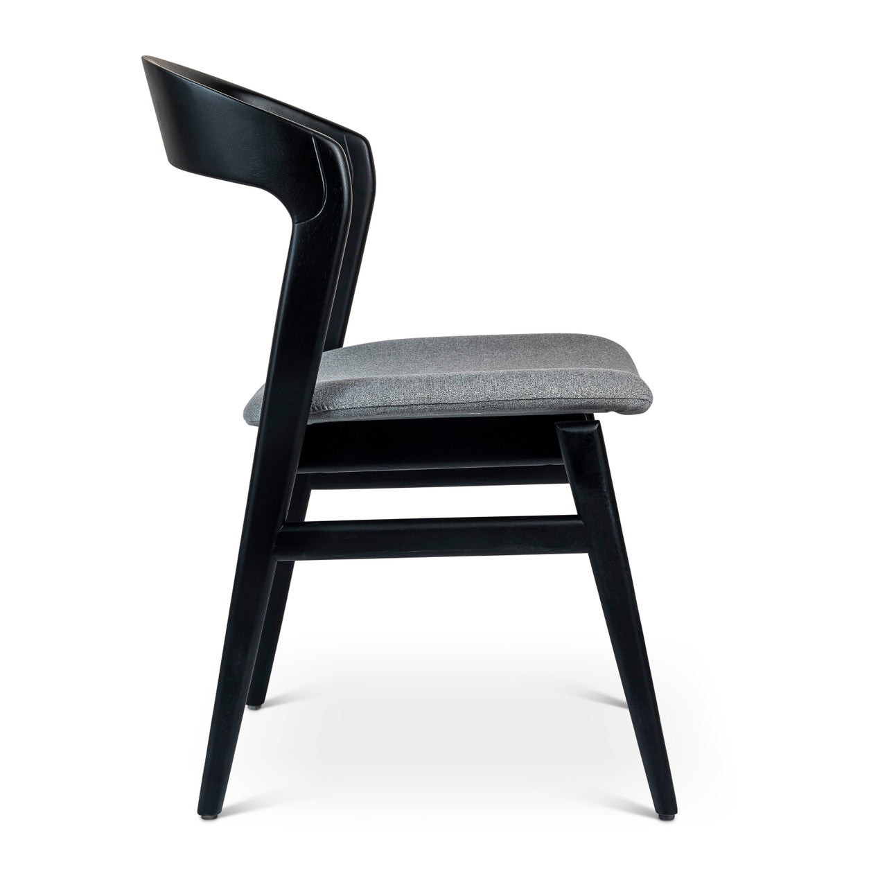 Modern Brazilian - Velma - Side Chair - Essence Grey Seat - Ebano Frame