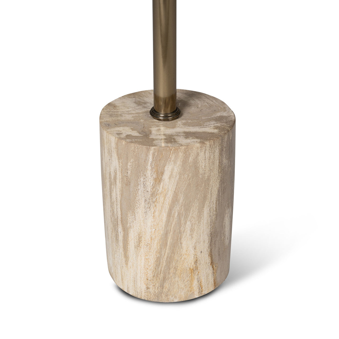 Relique - Tabitha Drink Table - Brass  Frame - Natural Light Top