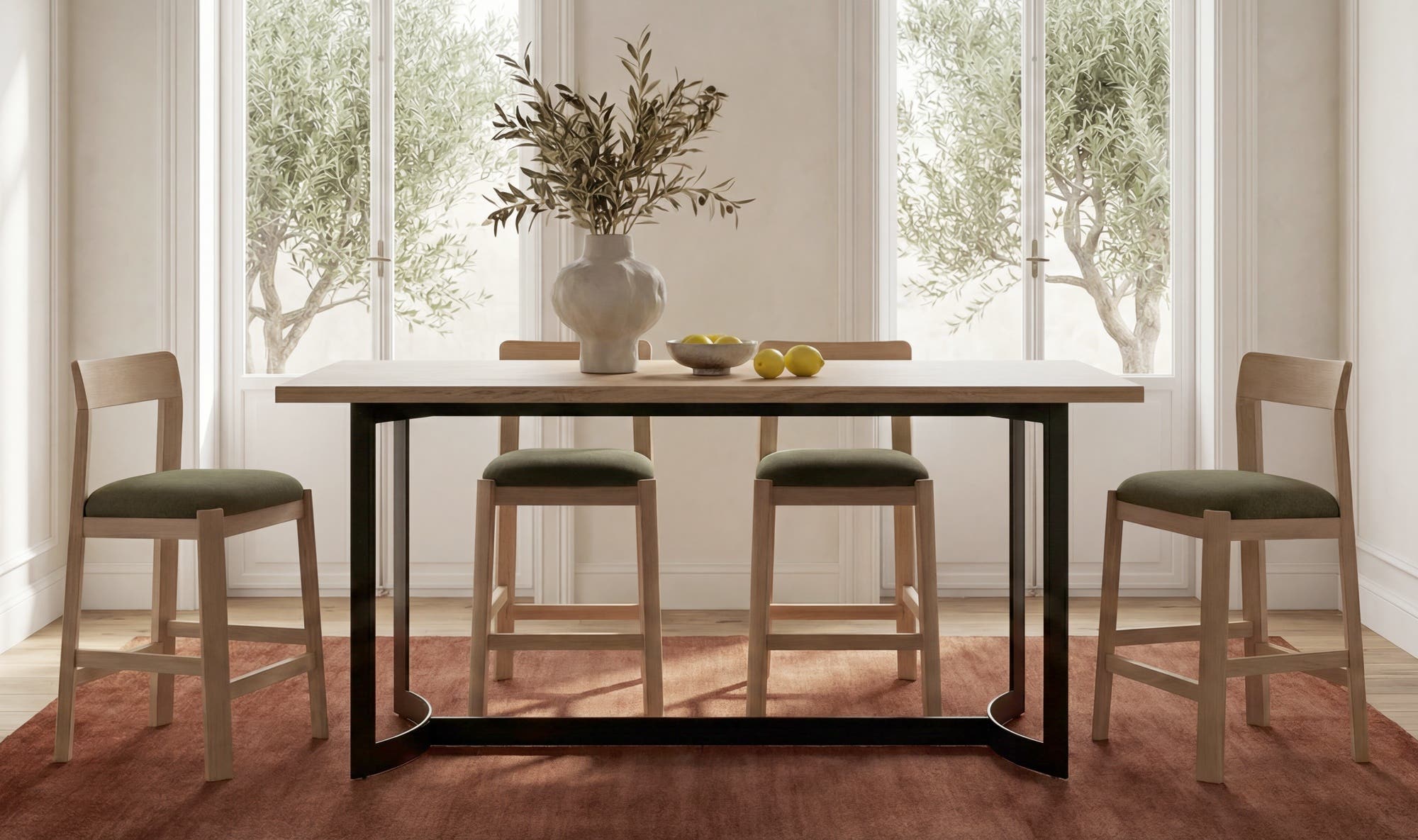 Bent Counter Table Oak by Moe's Home Collection - view 4