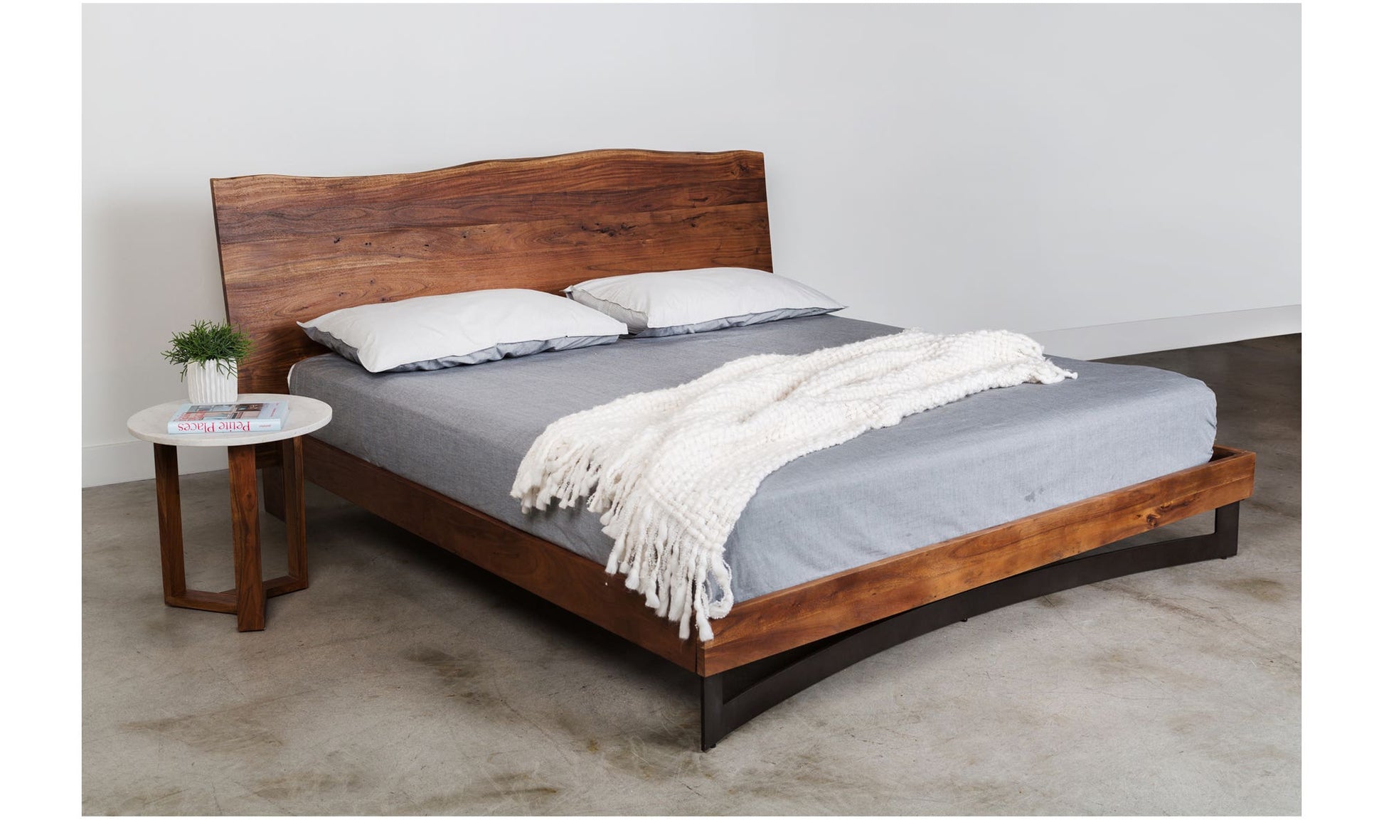 Bent King Size Bed Brown by Moe's Home Collection - view 7