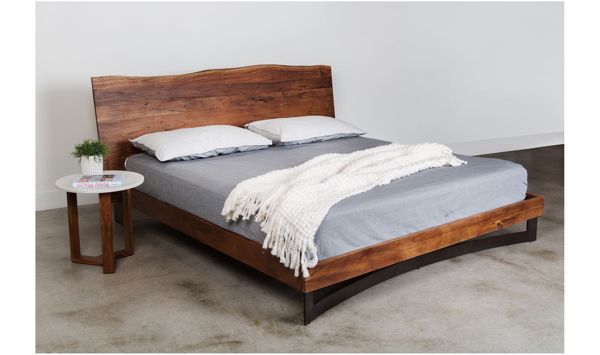 Bent King Size Bed Brown by Moe's Home Collection - view 7