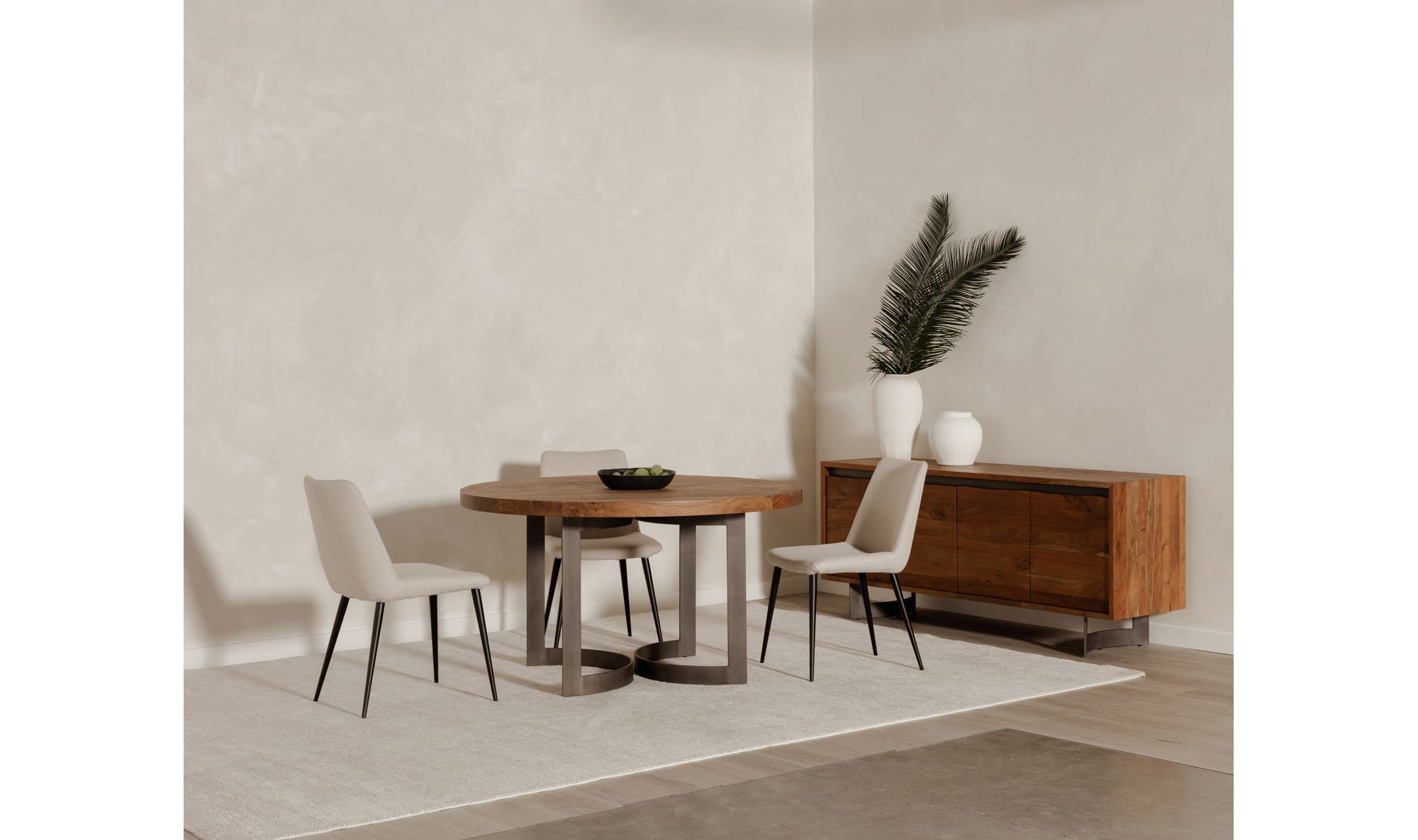 Bent Round Dining Table 54In Brown by Moe's Home Collection - view 6
