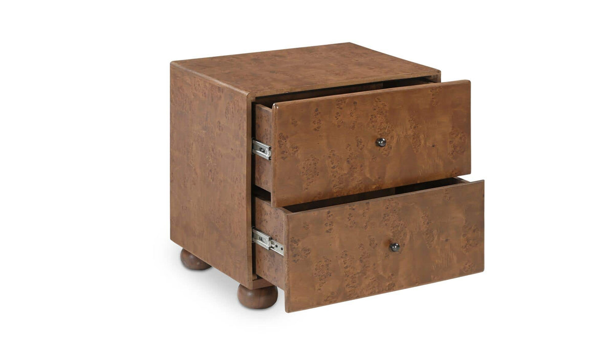 York Nightstand Warm Brown Burl by Moe's Home Collection - view 5