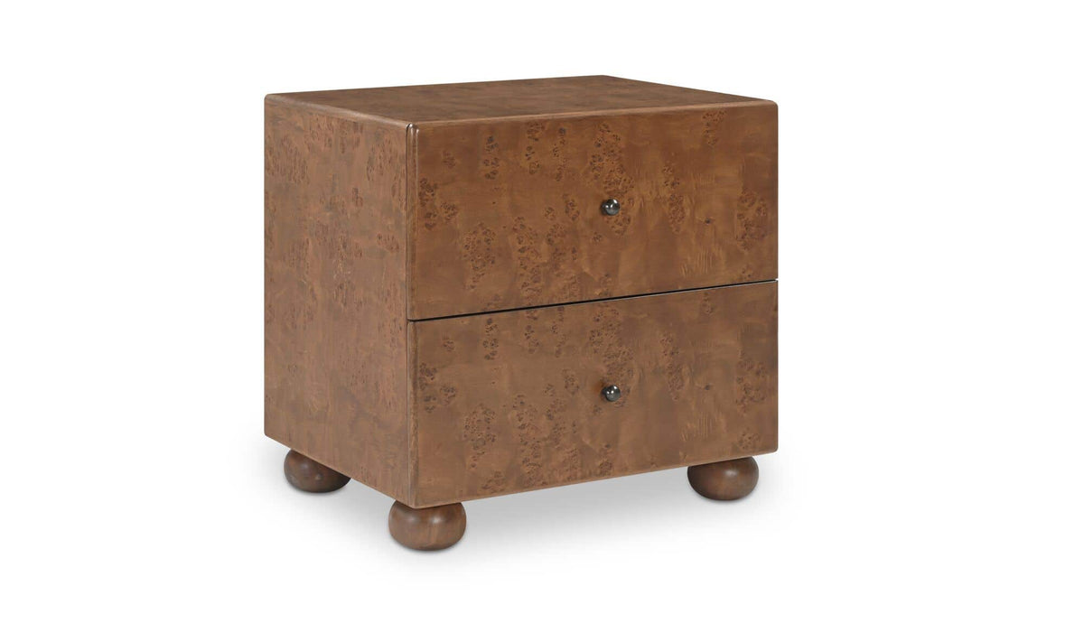 York Nightstand Warm Brown Burl by Moe's Home Collection - view 4