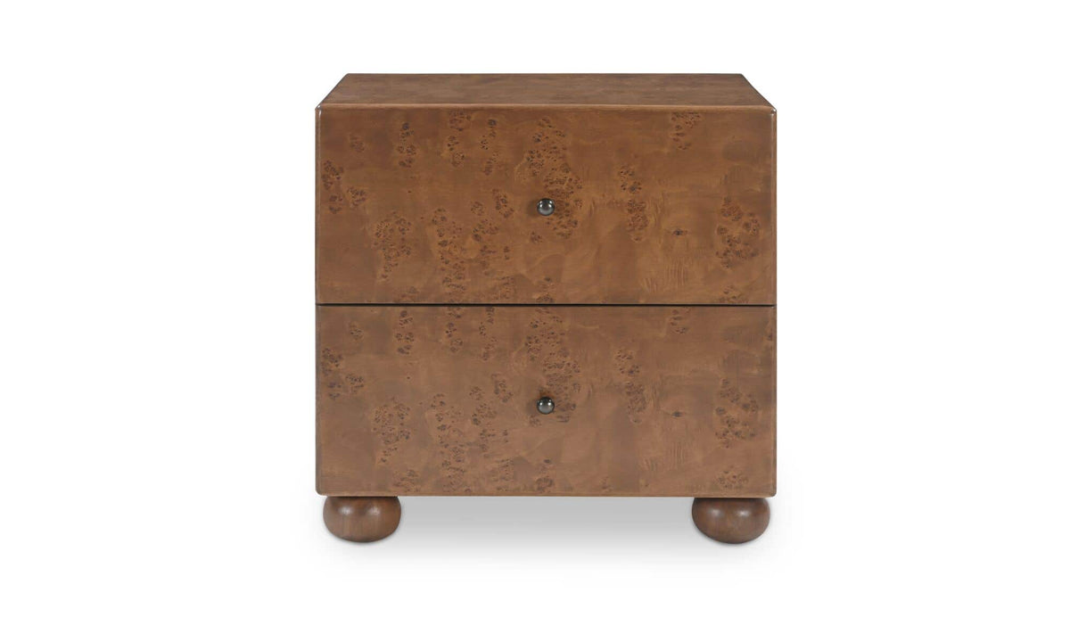 York Nightstand Warm Brown Burl by Moe's Home Collection - view 2