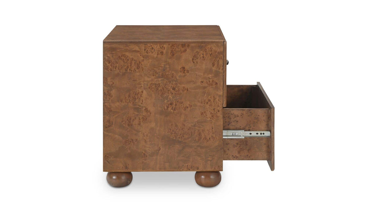 York Nightstand Warm Brown Burl by Moe's Home Collection - view 7